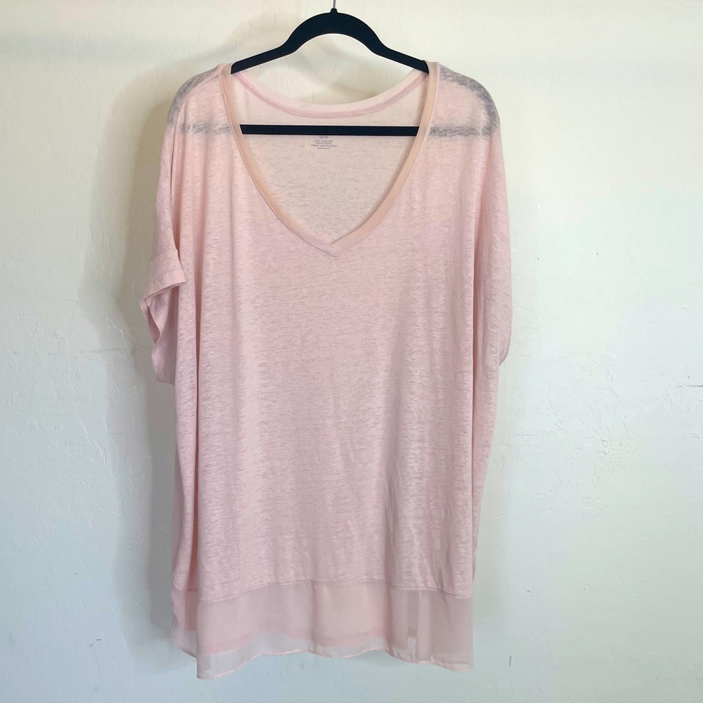 Lane Bryant Chiffon-Trim Tunic Plus Size 26/28